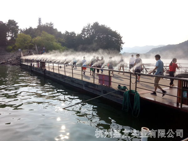 浙江千岛湖喷雾降温造景案例